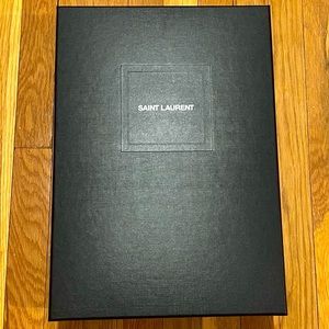 Saint Laurent shopping bag, paper box, ribbon and tissue paper